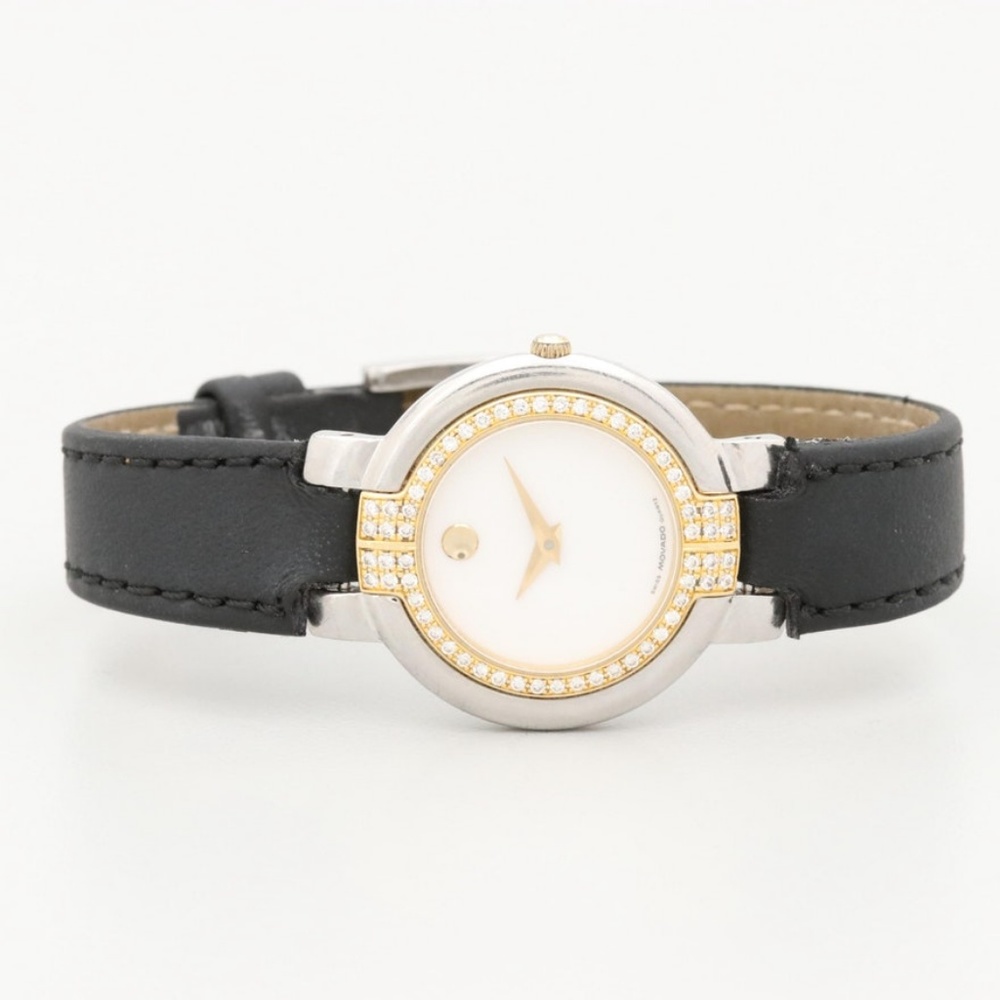 Movado Museum Classic Two Tone With Diamonds Quart
